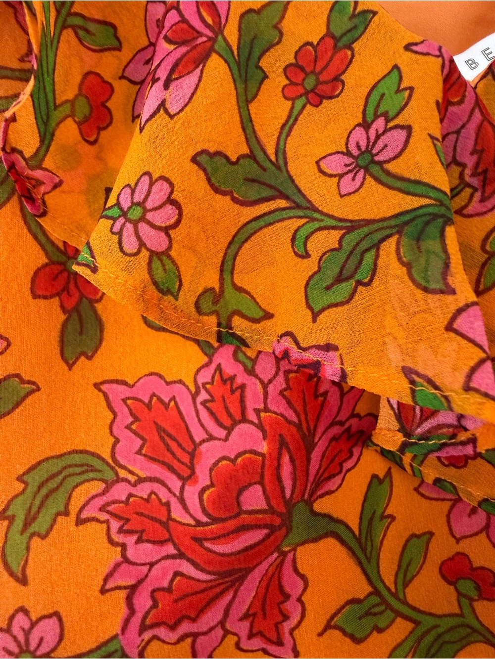 Veronica Beard Randa Top Silk Ruffle Peplum Floral Size 0 NWT - Picture 6 of 14
